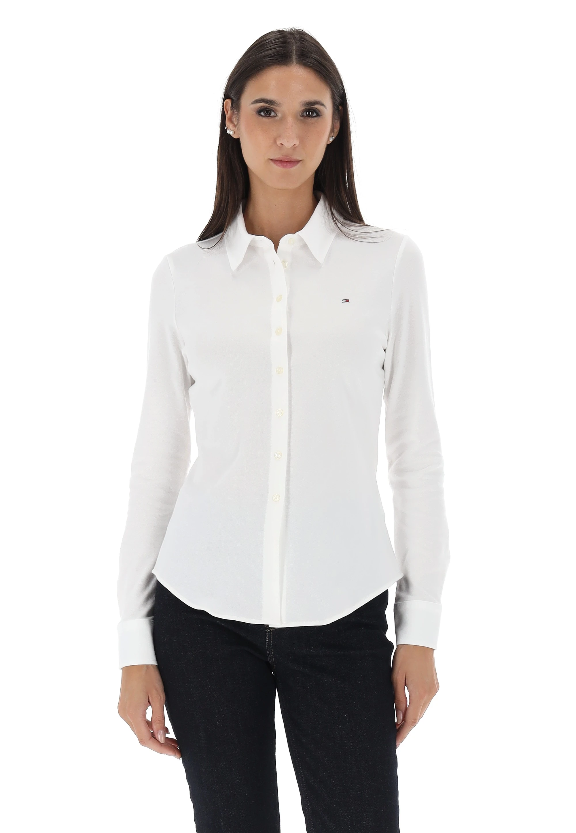 Camicia piquet donna Tommy Hilfiger WW0WW43528
